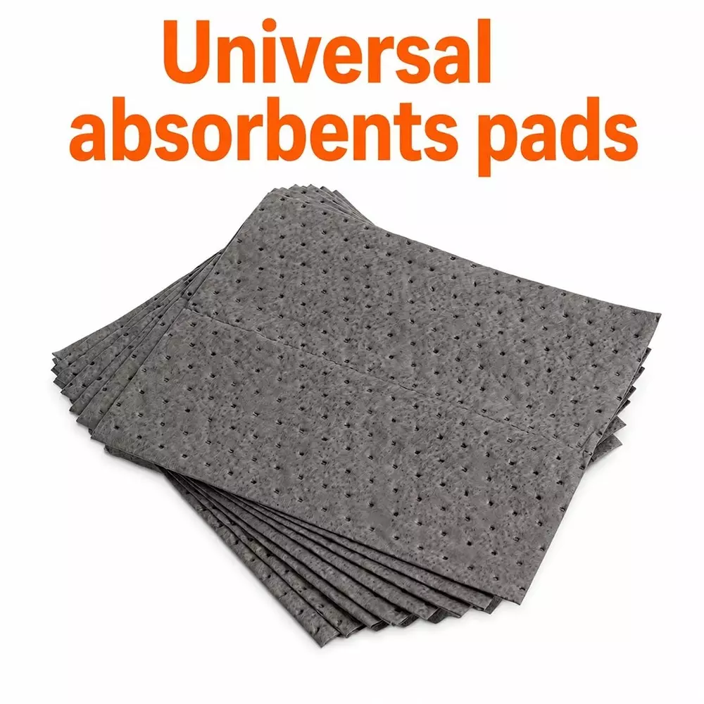 enviroguard-16-x-20-inch-universal-absorbent-pads-gray-suitable-for-oil-water-coolant-spills-10-padspack