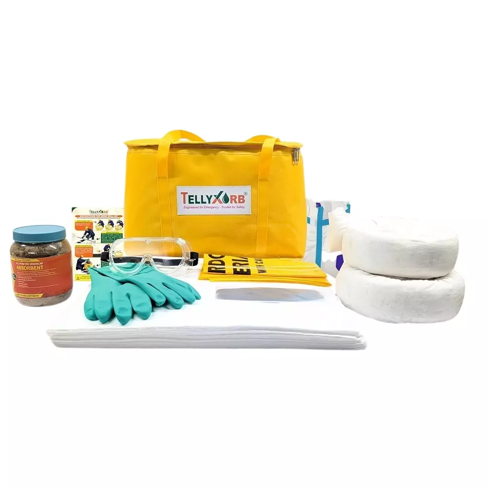 Telly Xorb Oil Spill Kit 20 L Absorbent Capacity for Factories, Warehouses & Workshops, TX-SK-OIL-20L