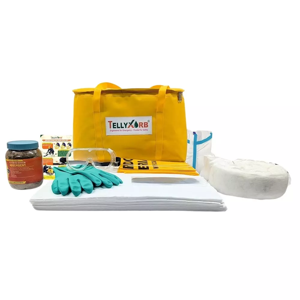 Telly Xorb Oil Spill Kit 15 L Absorbent Capacity for Factories, Warehouses & Workshops, TX-SK-OIL-15L