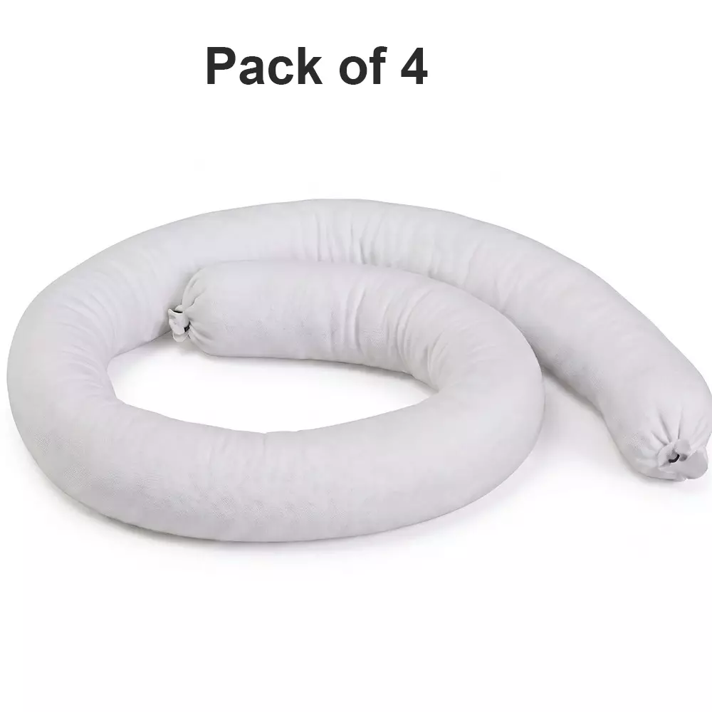enviroguard-3-inch-x-8-feet-oil-absorbent-socks-white-suitable-for-diesel-fuel-hydraulic-oil-hydrocarbon-leaks-pack-of-4