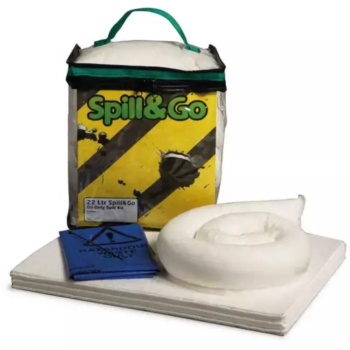 Ecospill Oil Spill Kit Padx20, Sockx1 Contents, 33x30x24 cm External Dimension, 22 L Capacity, H1280022