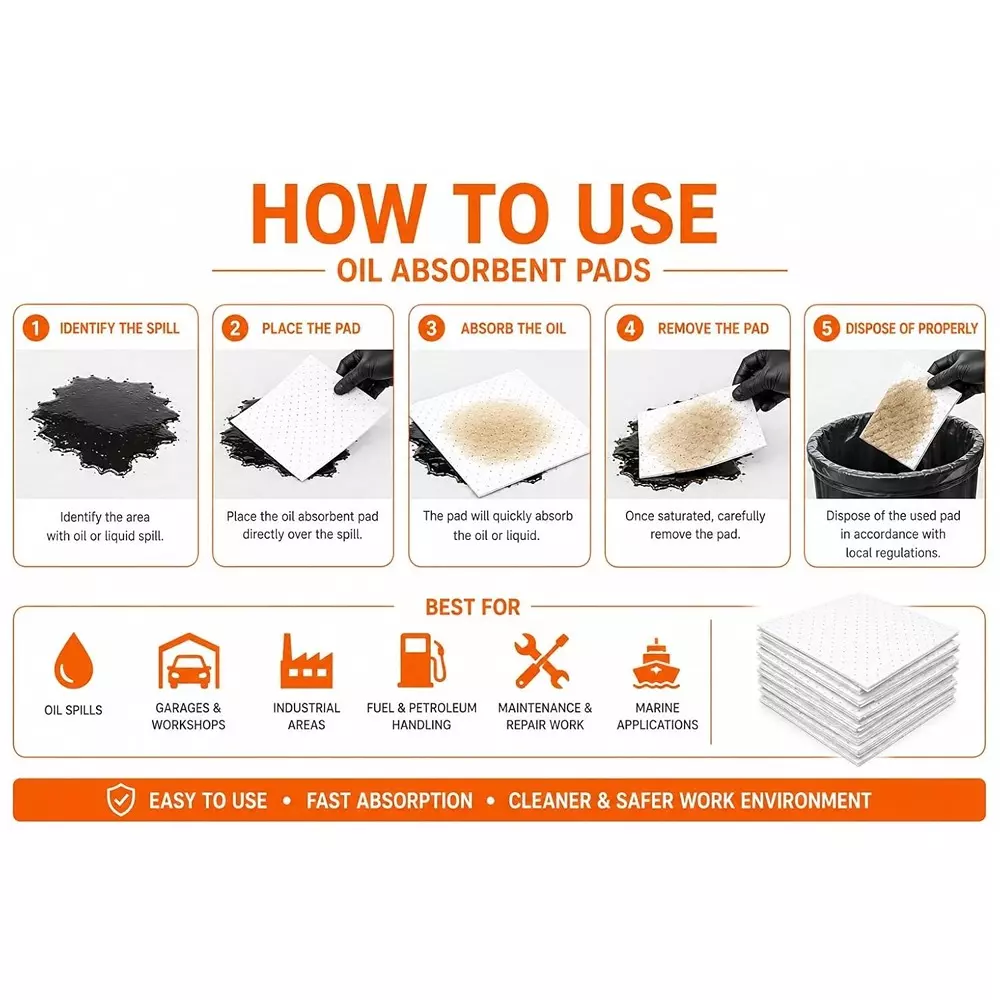 enviroguard-16-x-20-inch-oil-absorbent-pads-white-suitable-for-oil-fuel-diesel-hydraulic-fluid-leaks-50-padspack