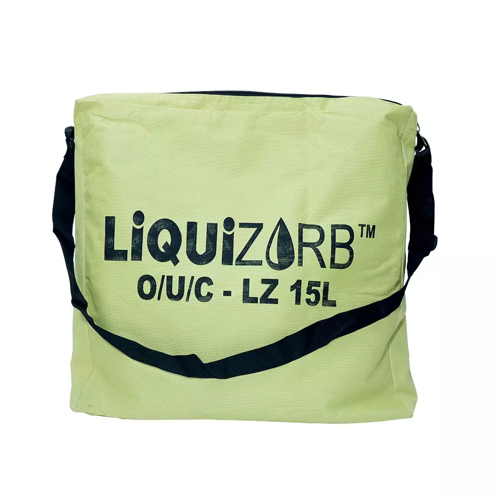 Liquizorb Oil Spill Kit Bag 15 L Capacity Matty Cloth Green & Black for Indoor & Outdoor Use
