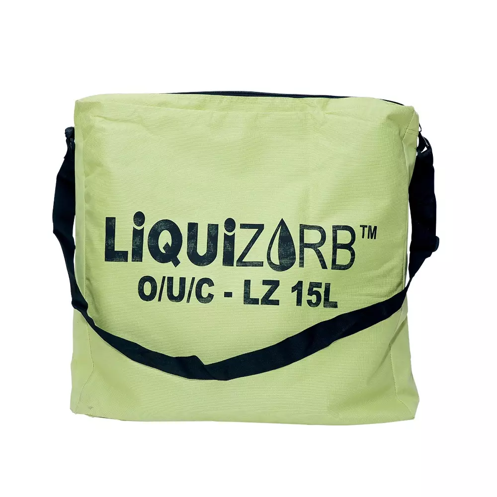 Liquizorb Universal Spill Kit Bag 15 L Capacity Matty Cloth Green & Black for Indoor & Outdoor Use