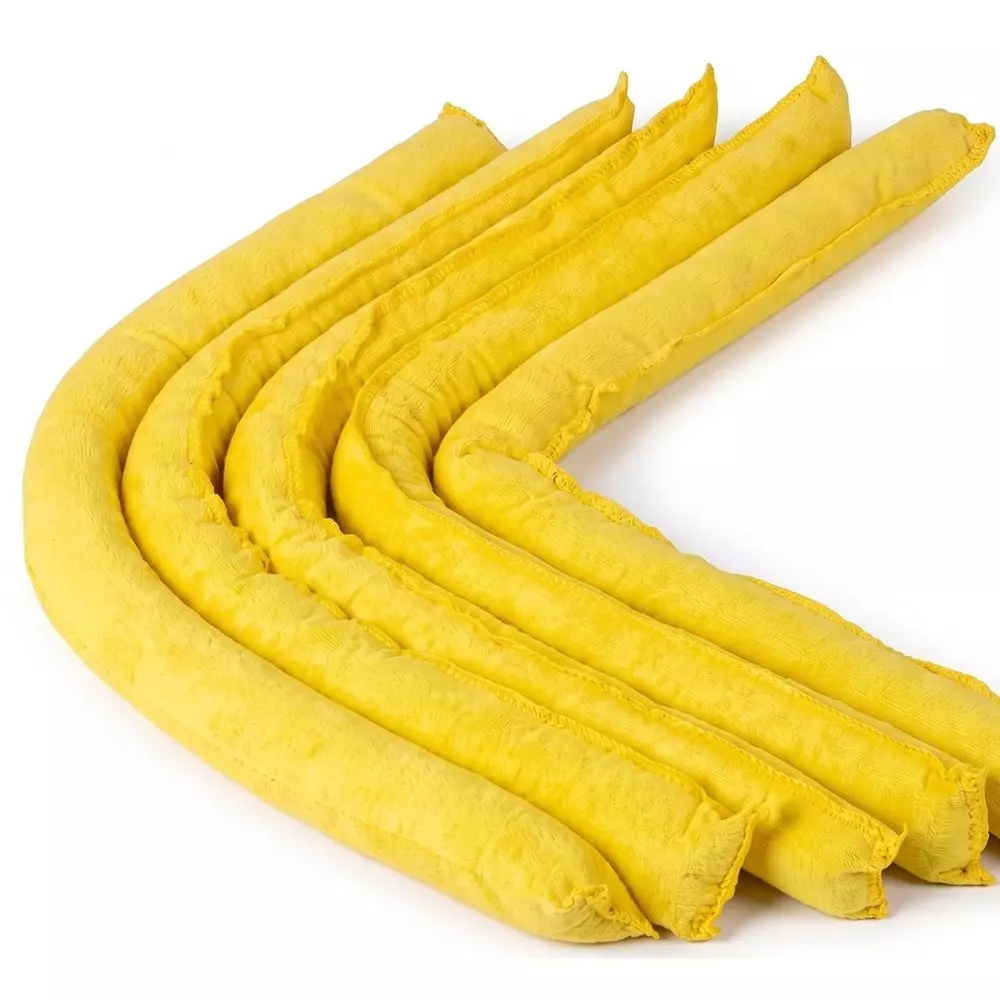 enviroguard-3-inch-x-8-feet-chemical-absorbent-socks-yellow-suitable-for-acids-alkalis-solvents-hazardous-liquid-containment-pack-of-4