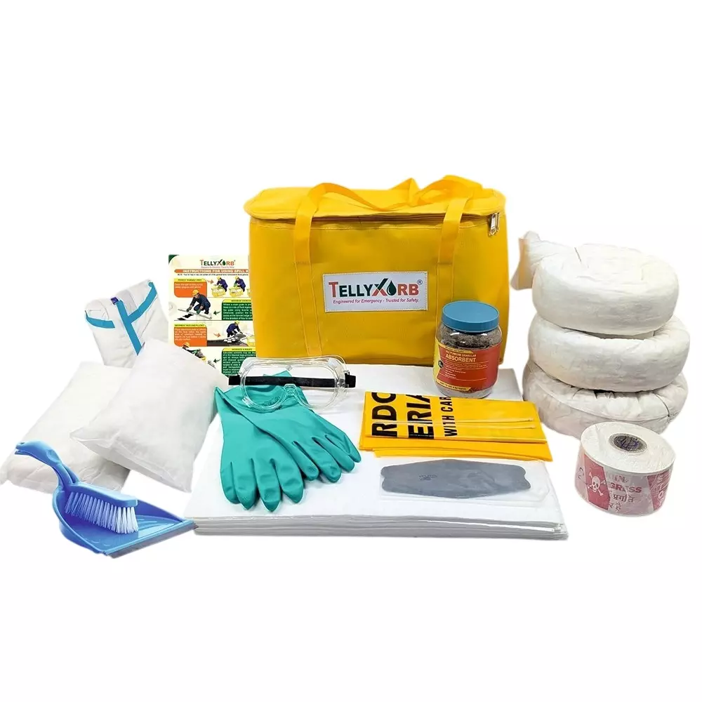 Telly Xorb Oil Spill Kit 50 L Absorbent Capacity for Factories, Warehouses & Workshops, TX-SK-OIL-50L
