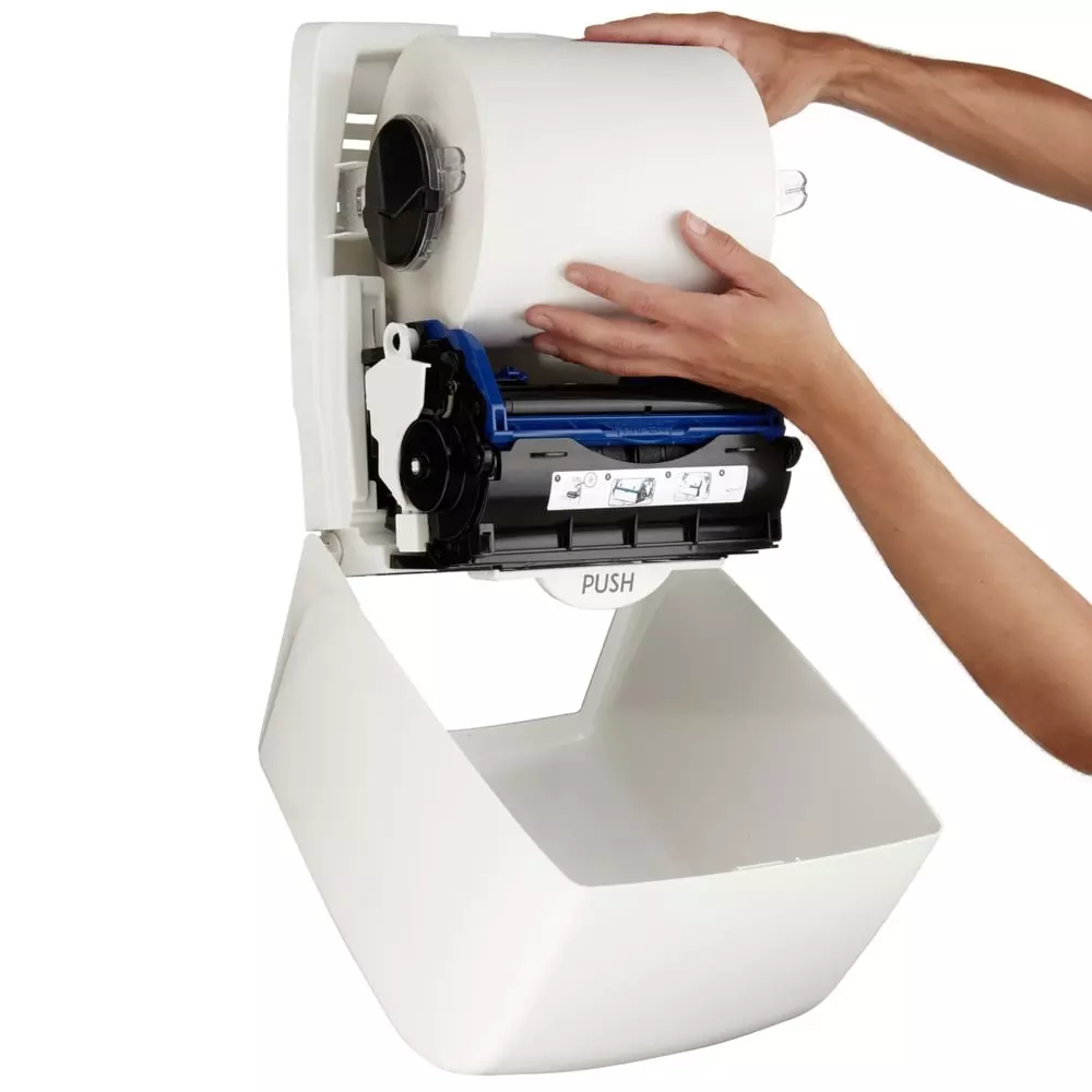 Kimberly Clark Aquarius Rolled Hand Towel Dispenser Plastic White, 7375