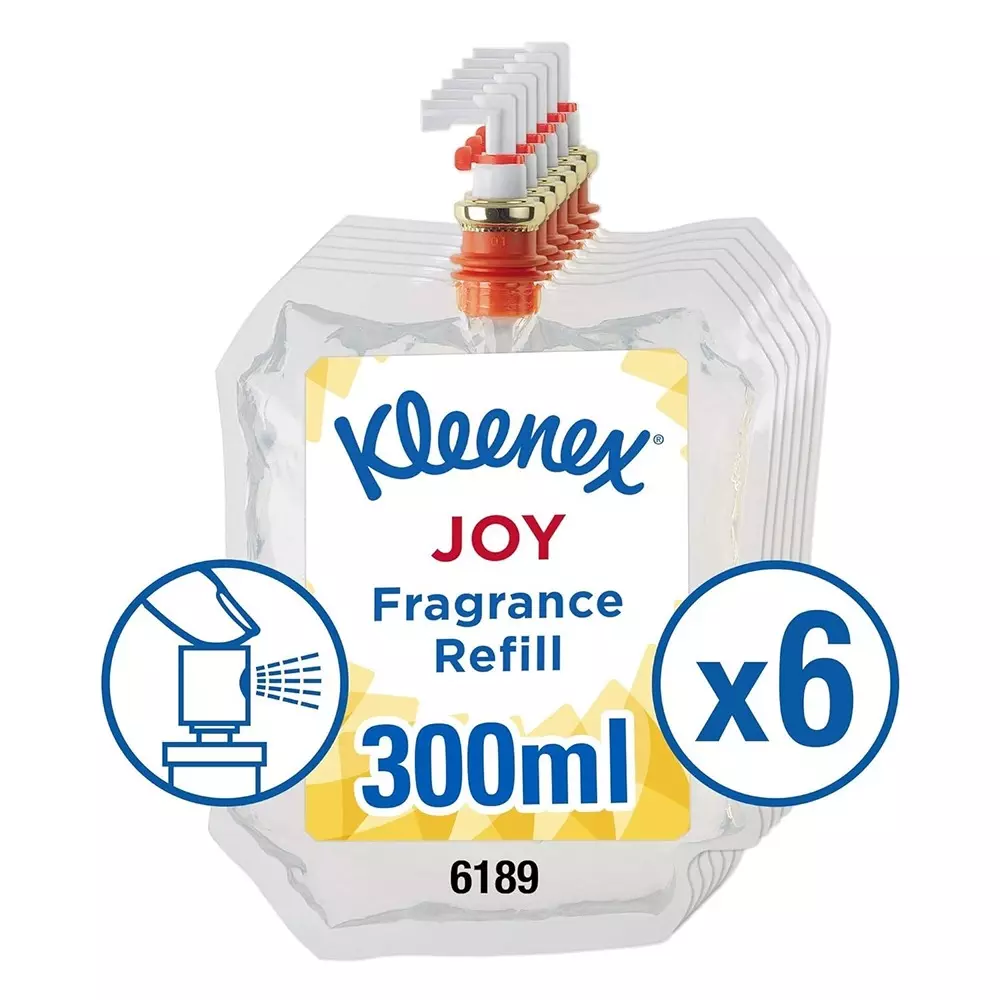 KLEENEX 300 ml Joy Fragrance Aircare Refill Pouch White, 6189 (Pack of 6 Pouch)