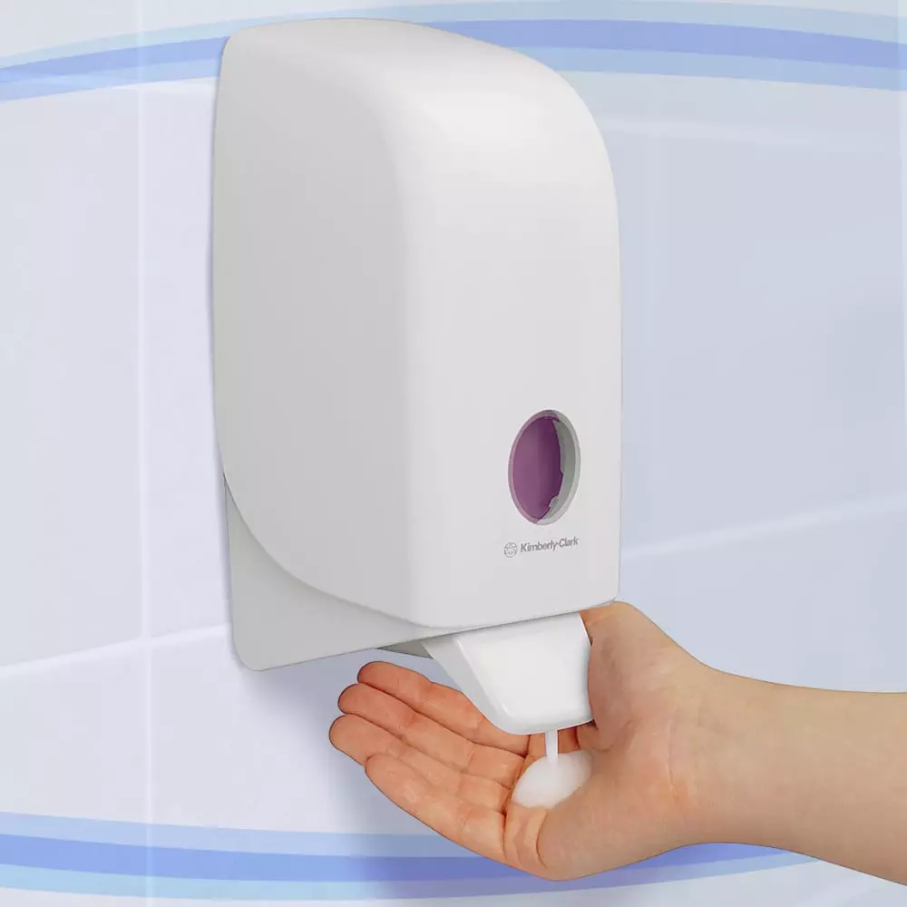 Kimberly-Clark Aquarius Soap/ Sanitizer Dispenser for Scott 1L Soap / Sanitizer Cassettes (White)