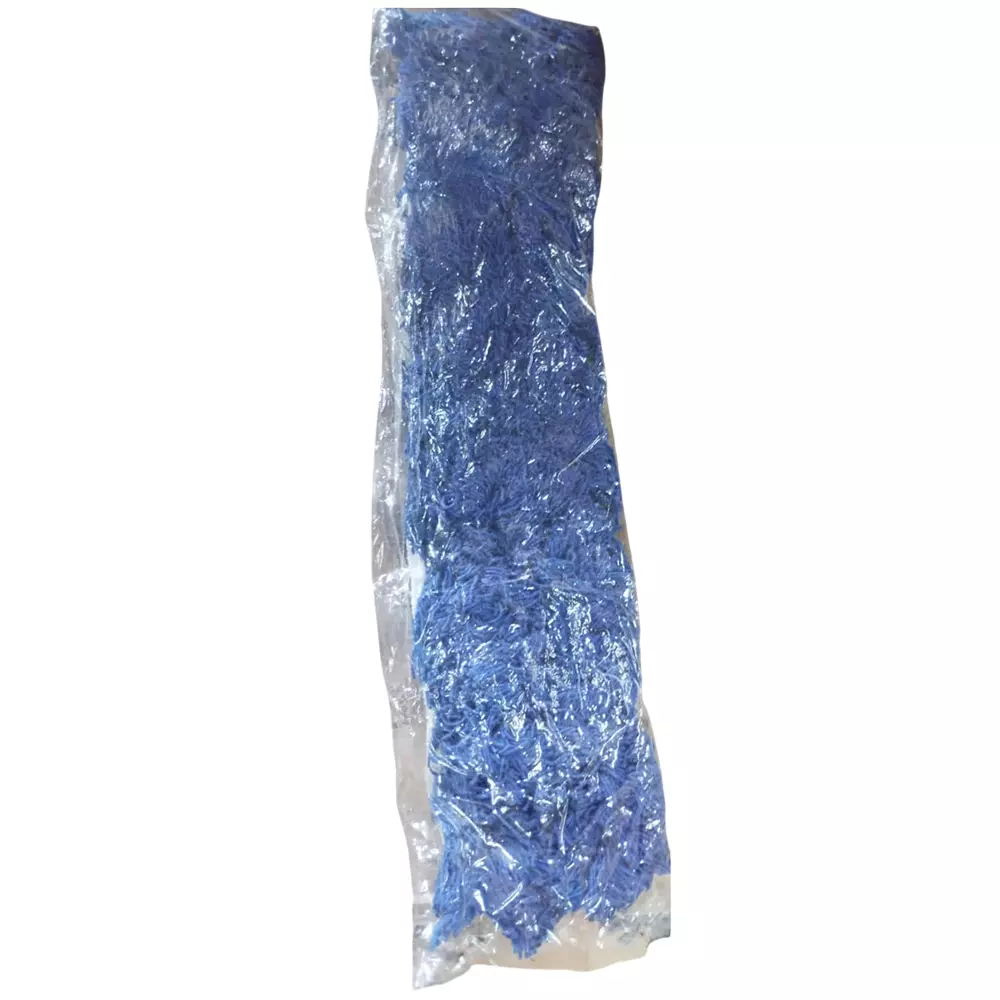 GENERIC Dry Mop Refill 60 cm (24 inch) Cotton / Microfiber Washable Blue & White (Pack of 5 Pcs)