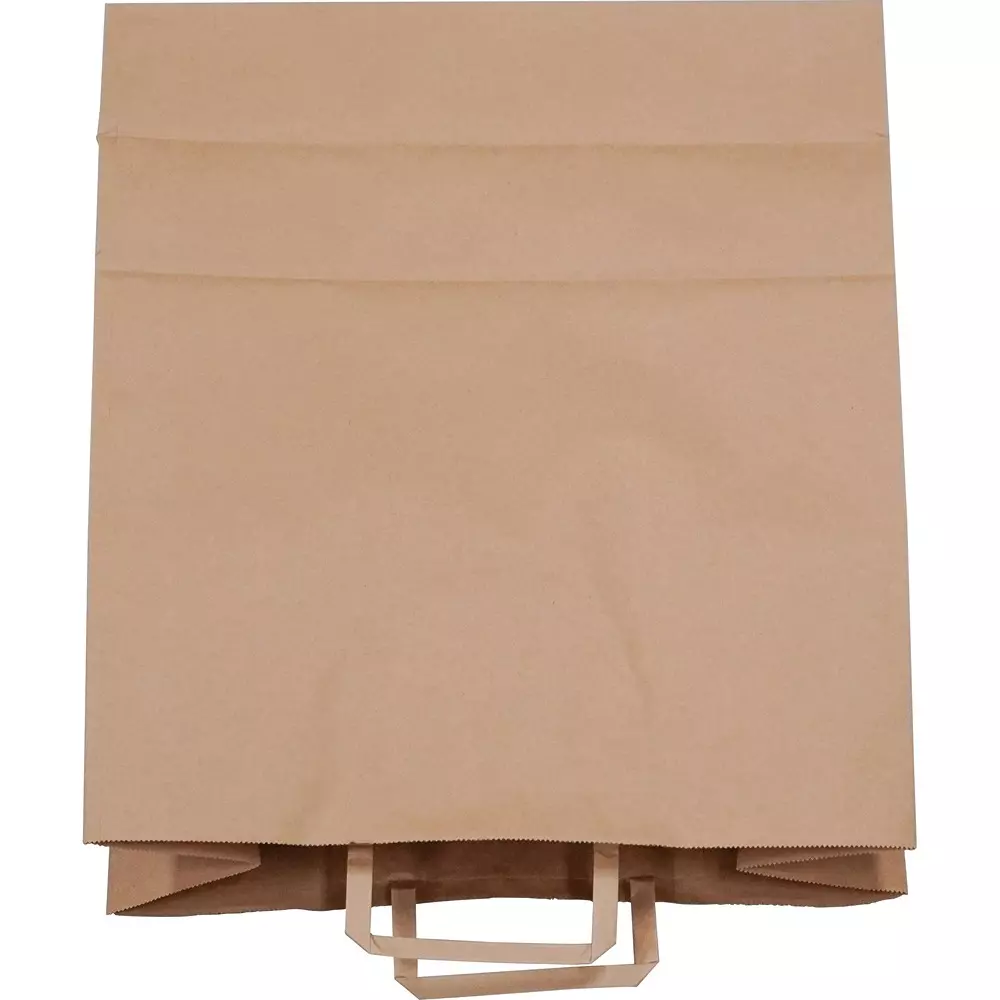 monotaro-handbag-paper-bag-tea-plain-flat-string-150-mm-thickness-21138664-pack-of-50-pcs