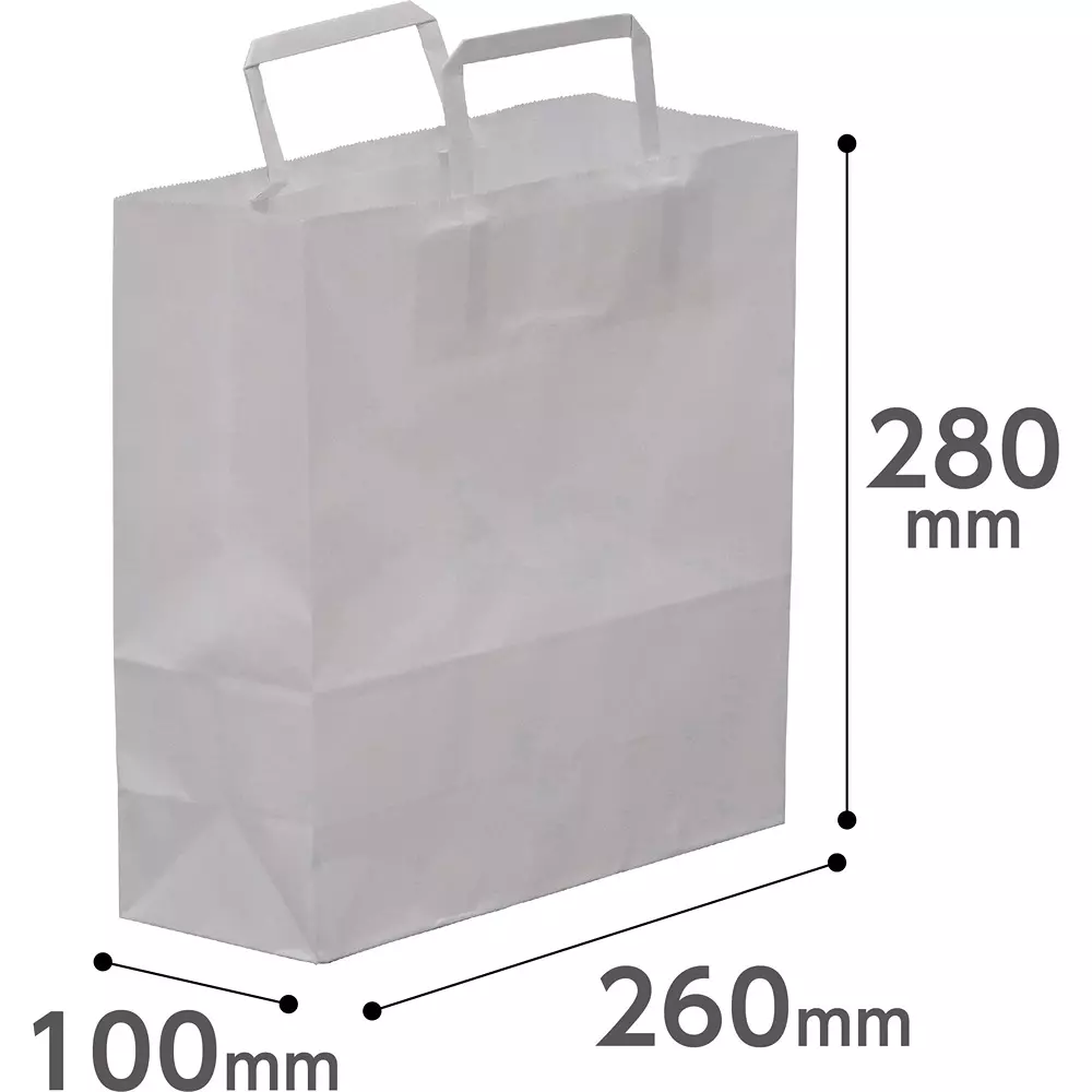 monotaro-handbag-paper-bag-plain-white-flat-string-100-mm-thickness-21138689-pack-of-50-pcs