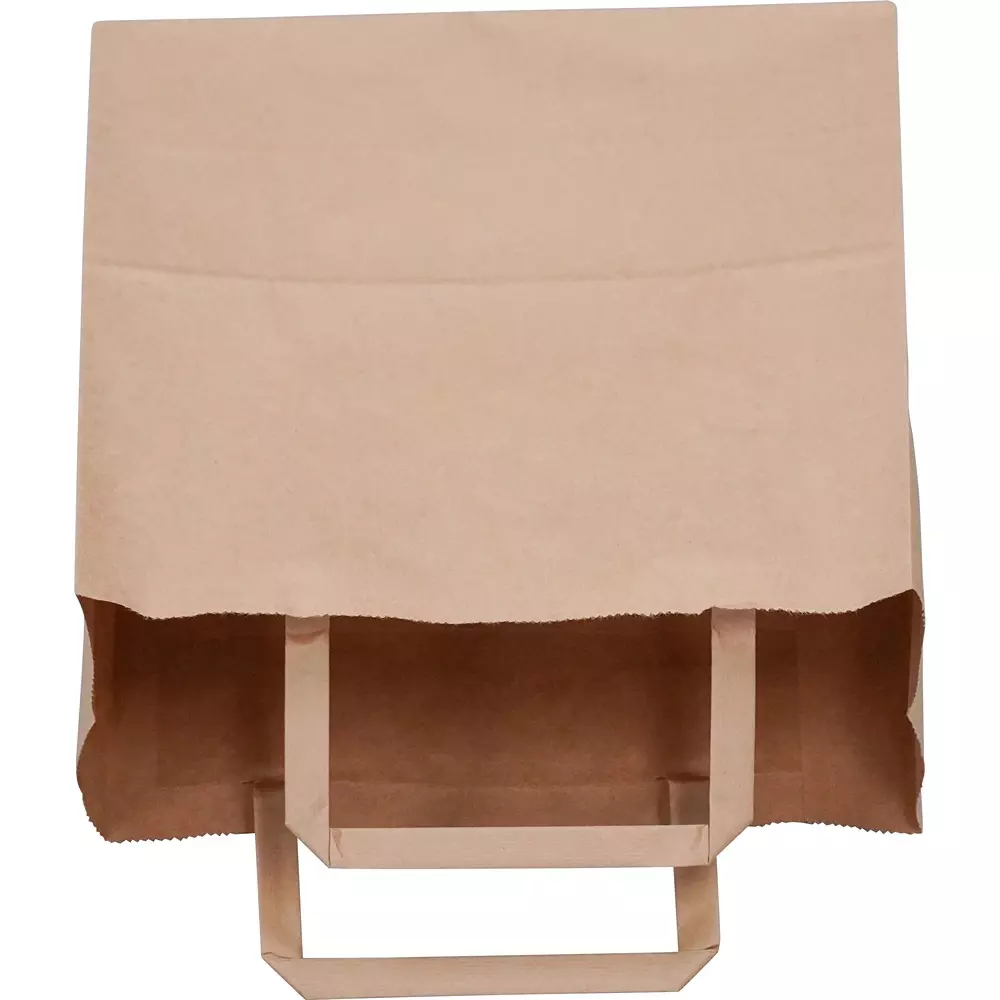 monotaro-handbag-paper-bag-tea-plain-flat-string-90-mm-thickness-21138750-pack-of-50-pcs