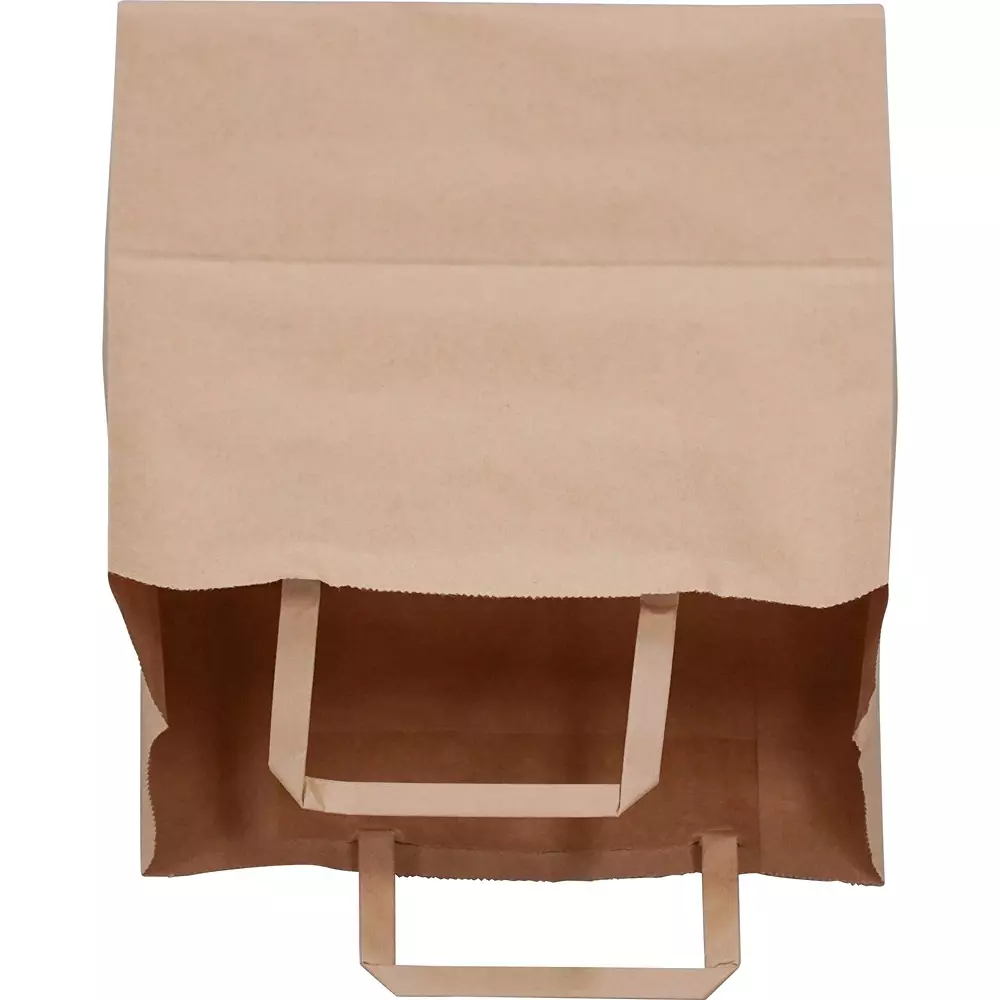 monotaro-handbag-paper-bag-tea-plain-flat-string-120-mm-thickness-21138734-pack-of-50-pcs