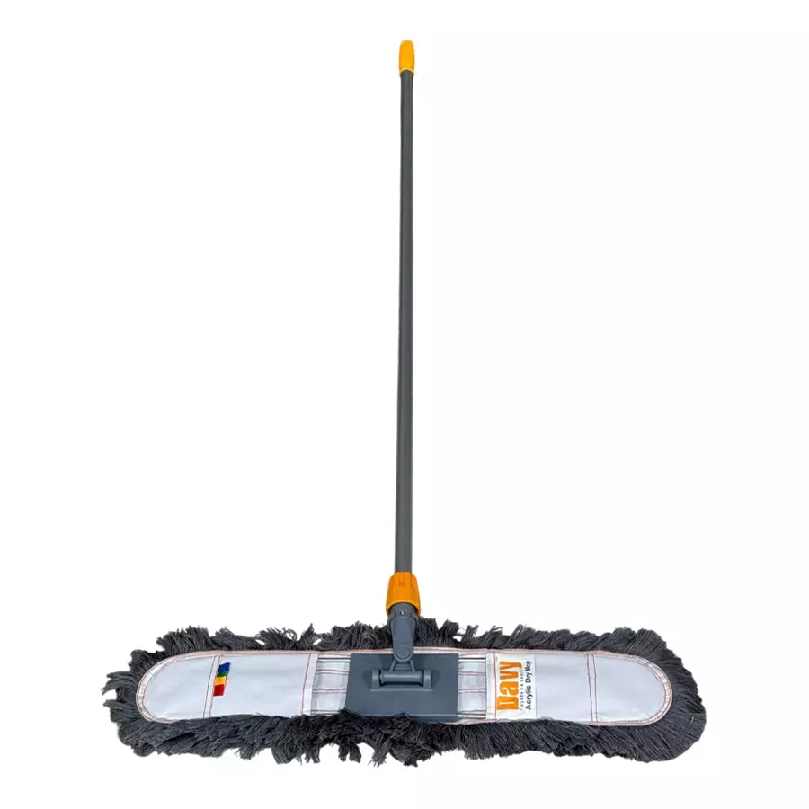 Davy Acrylic Dry Mop 70 Cm Set With 135 Cm Metal Handle Grey DMA80