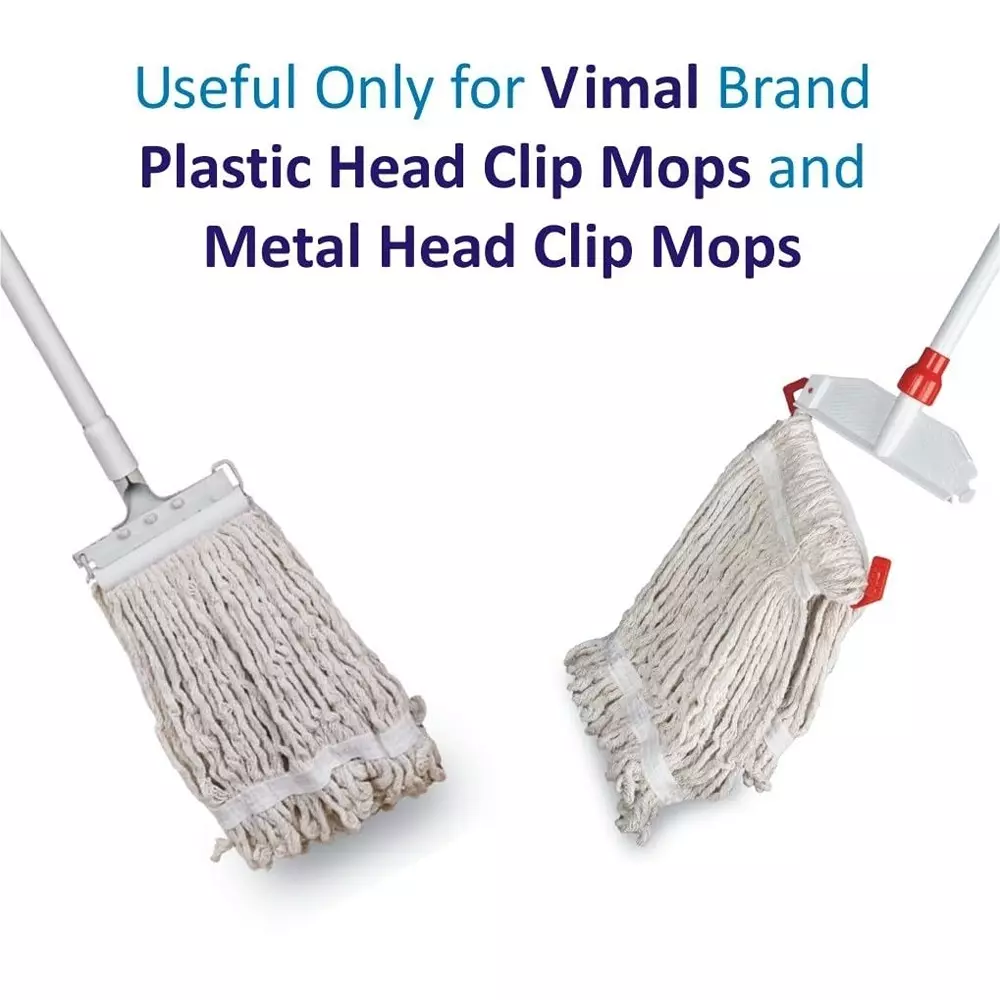 Vimal Cotton Threads Refills/Catridges For Metal Clip Mop Modern Off-White for Floor Cleaning, (Pack of 2 Pcs)