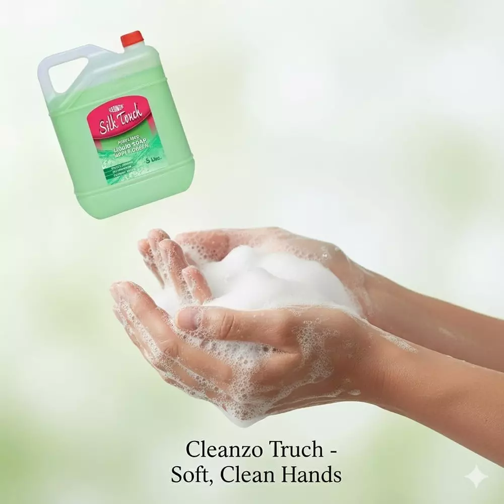 Cleanzo Hand Soap 5 L Green Apple Fragrance For Homes, Workplaces, And Industrial Settings