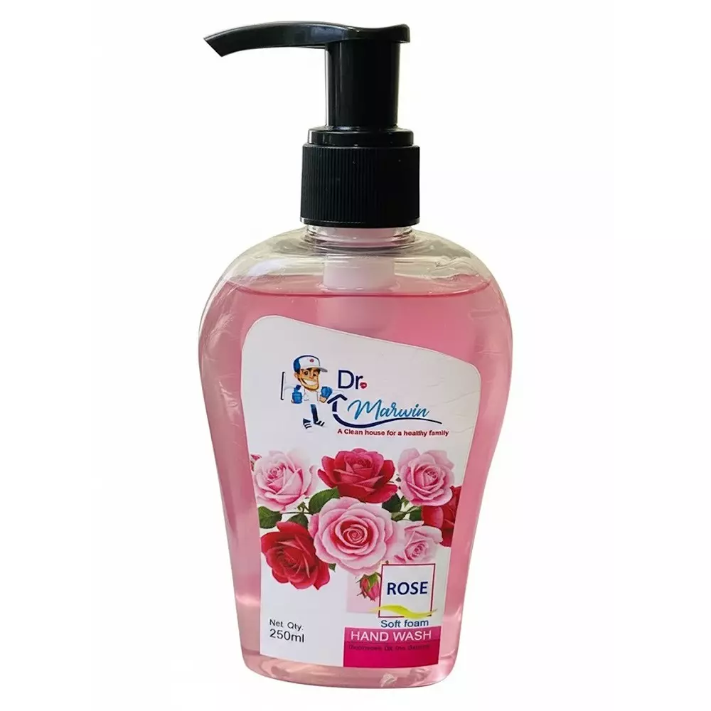 dr-marwin-handwash-soap-combo-pink-5-l-can-250-ml-bottle-natural-rose-for-home-school-hospitals