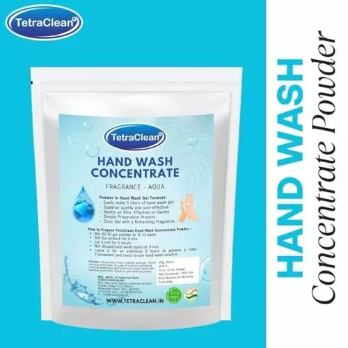 TetraClean Hand Wash Concentrate Powder 200 g Aqua Scent Makes 5 Litres of Hand Wash Gel