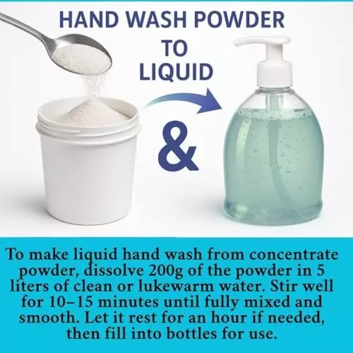 TetraClean Hand Wash Concentrate Powder 200 g Aqua Scent Makes 5 Litres of Hand Wash Gel