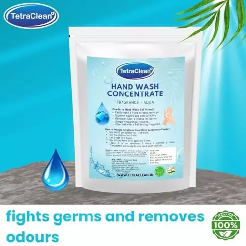 TetraClean Hand Wash Concentrate Powder 200 g Aqua Scent Makes 5 Litres of Hand Wash Gel