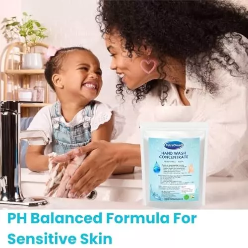 TetraClean Hand Wash Concentrate Powder 200 g Aqua Scent Makes 5 Litres of Hand Wash Gel