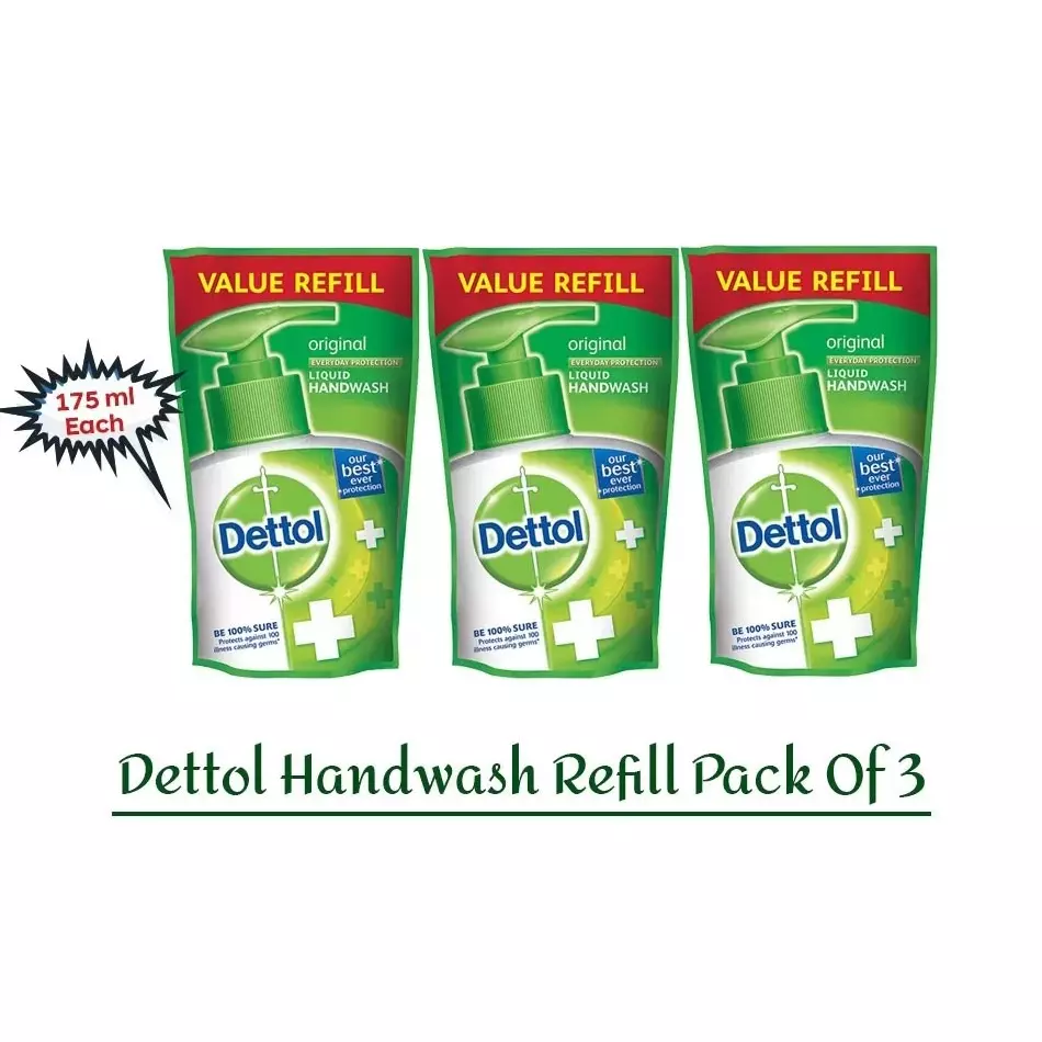 Dettol Handwash Liquid Refill 175 ml (Pack of 3)