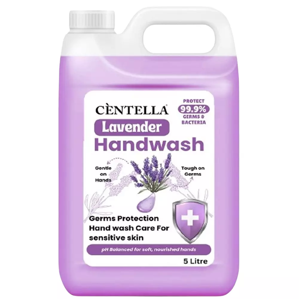Centella Hand Wash 5 L Can Gel Lavender Fragrance Purple for Kitchens, Offices & Industrial Areas
