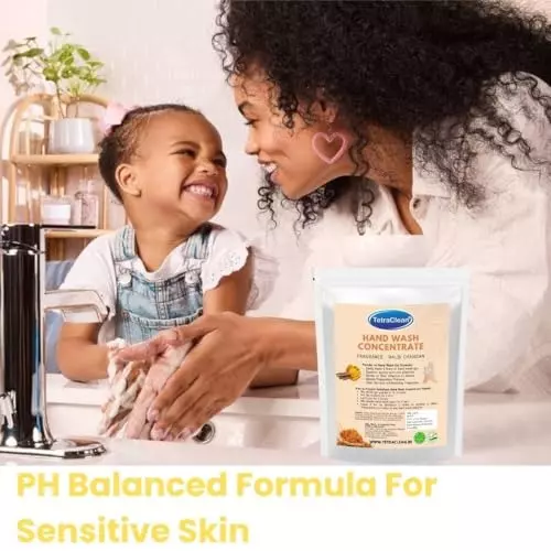 TetraClean Hand Wash Concentrate Powder 200 g Haldi & Chandan Scent Makes 5 Litres of Hand Wash Gel