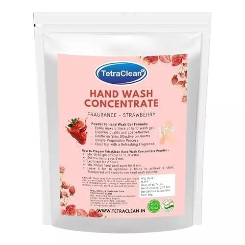 TetraClean Hand Wash Concentrate Powder 200 g Makes 5 Litres of Hand Wash Gel