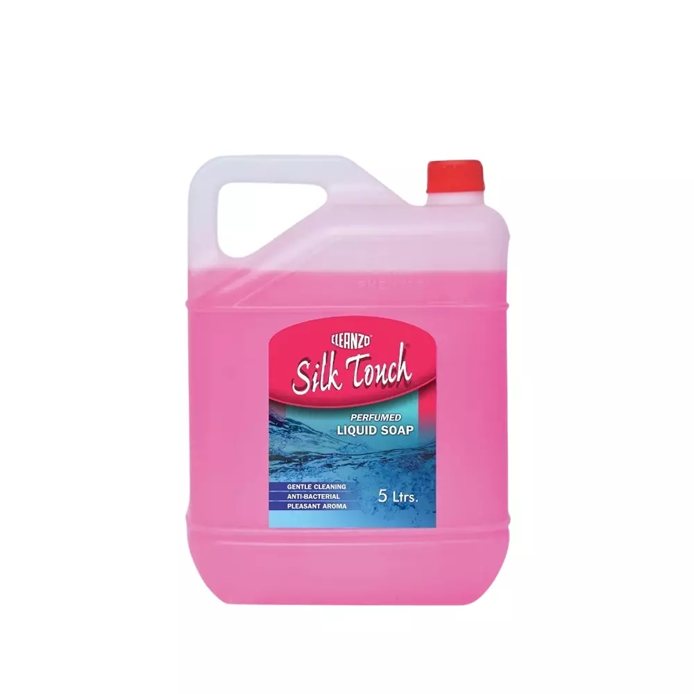 Cleanzo Silk Touch Liquid Form Soap Pink Rose Special Fragrance Liquid Form 5 L Can Packaging Type
