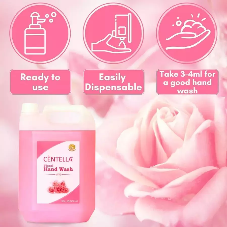 centella-hand-wash-5-l-can-gel-floral-fragrance-pink-for-kitchens-offices-industrial-areaspack-of-2-pcs