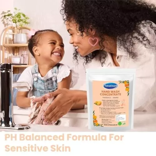 TetraClean Hand Wash Concentrate Powder 200 g Orange Scent Makes 5 Litres of Hand Wash Gel