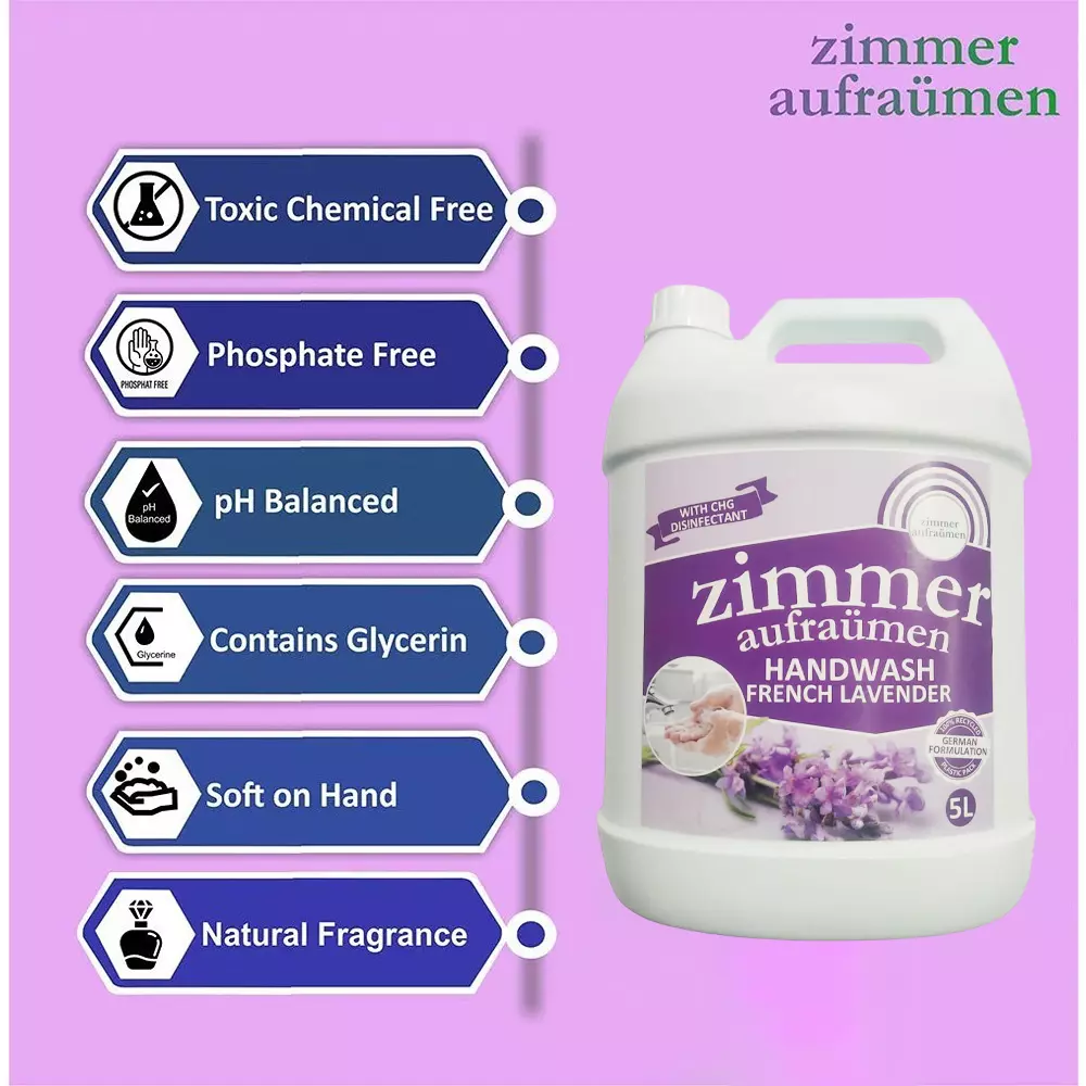 Zimmer Aufraumen French Lavender Handwash Liquid - 5 Ltr