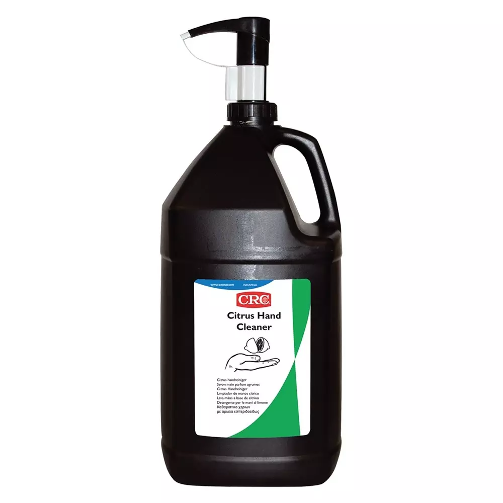 CRC Citrus Citrus Handcleaner Hand Cleaner Solvent Free with Anti-Bacterial Properties - 3.8 L Pump Bottle, 32321