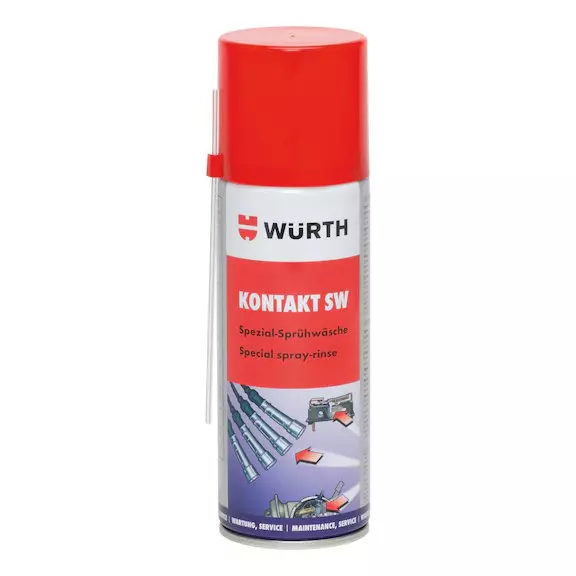 Wuerth Electronic Contact Cleaner Spray Wash Mineral Oil Bottle 200 ml Transparent for Industrial Use