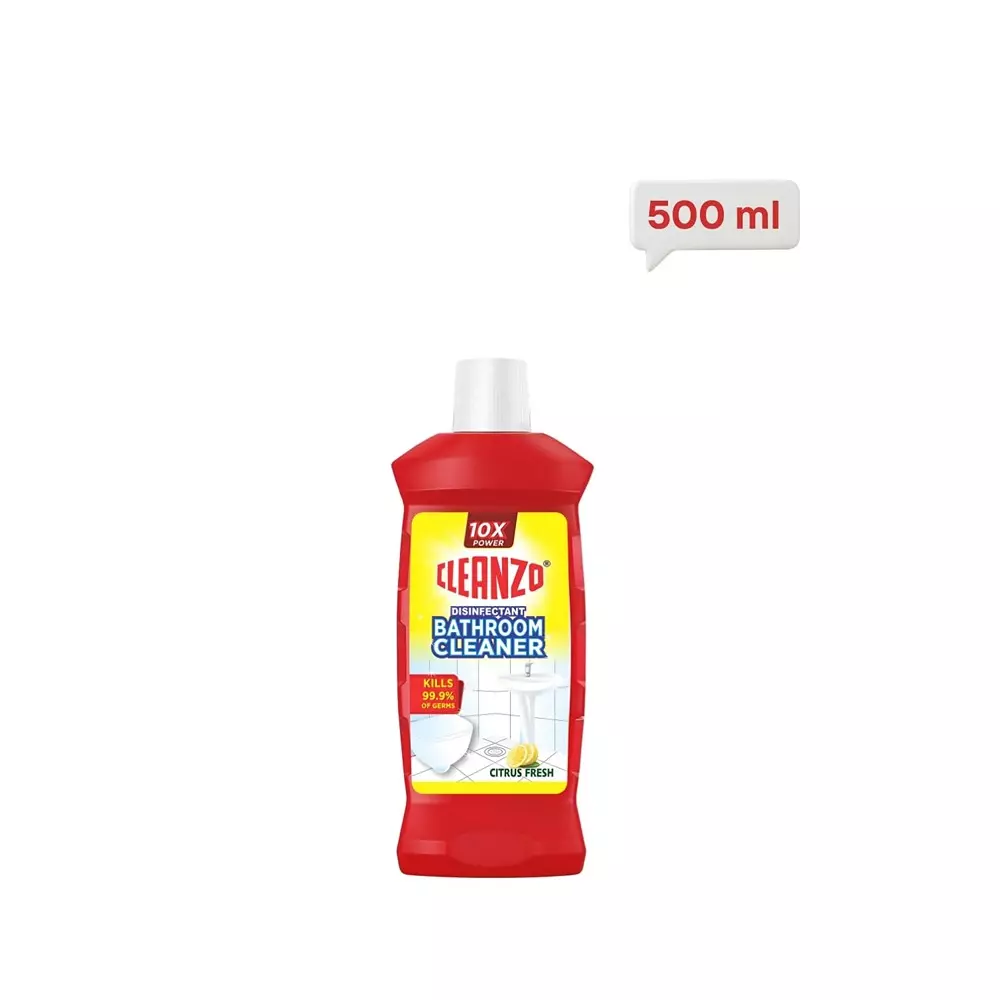 Cleanzo 4-in-1 Home Cleaning Combo Toilet Cleaner, Bathroom Cleaner, Surface Cleaner & Glass Cleaner Citrus Fragrance (Pack of 4)