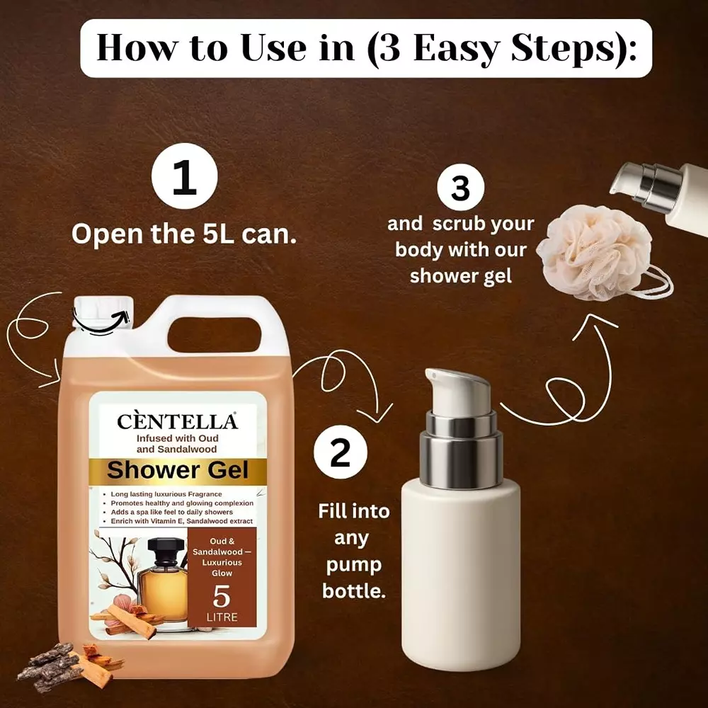 centella-shower-gel-5-l-can-gel-oud-sandalwood-fragrance-brown-for-body-cleaning