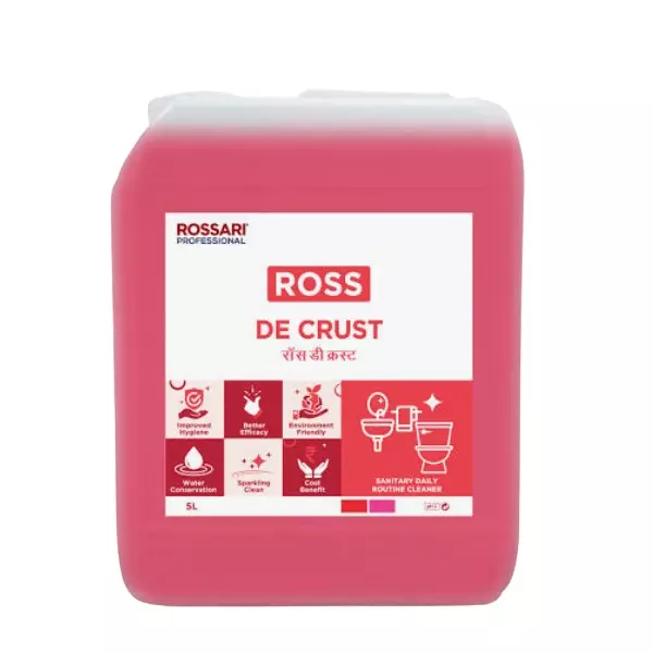 Ross Restroom Hard Water Stain Removal Liquid 5 L Can, ROSS DE CRUST