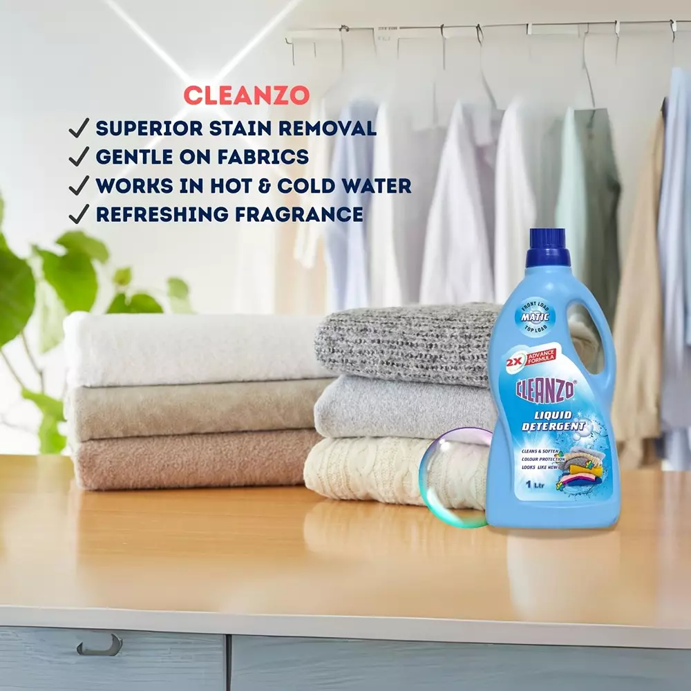 Cleanzo 3-in-1 House Cleaning Combo Liquid Detergent, Toilet Cleaner & Herbal Surface Sanitizer Jasmine Fragrance (Pack of 3)