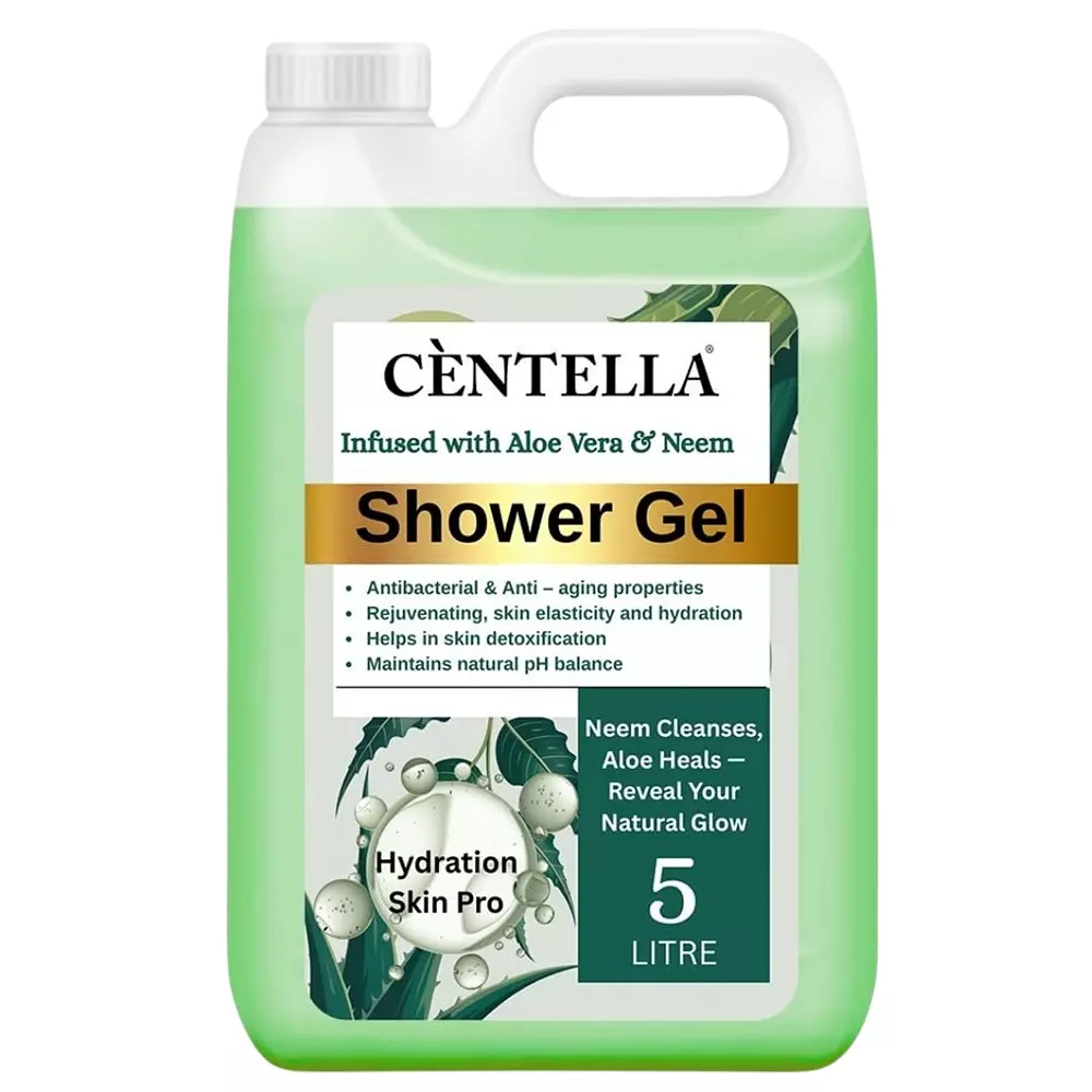 Centella Shower Gel 5 L Can Gel Aloe Vera & Neem Fragrance Green for Body Cleaning