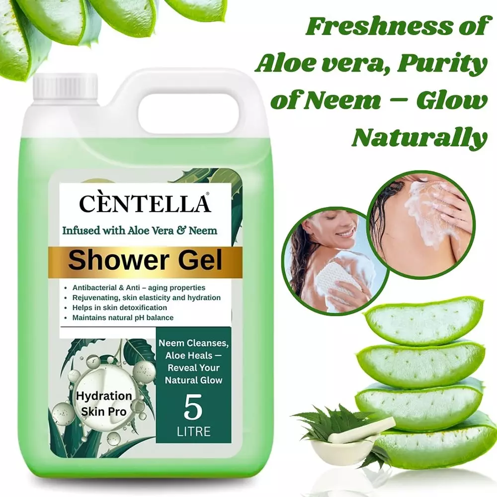 centella-shower-gel-5-l-can-gel-aloe-vera-neem-fragrance-green-for-body-cleaning