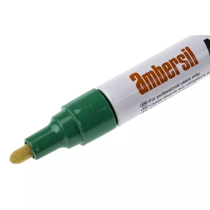 Ambersil Green 3 mm Medium Tip Paint Marker Pen for use with Various Materials, 20379-AB