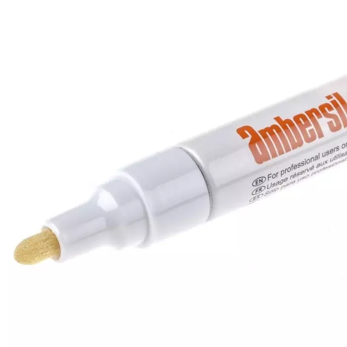 Ambersil White 3 mm Medium Tip Paint Marker Pen for use with Various Materials, 6190050001