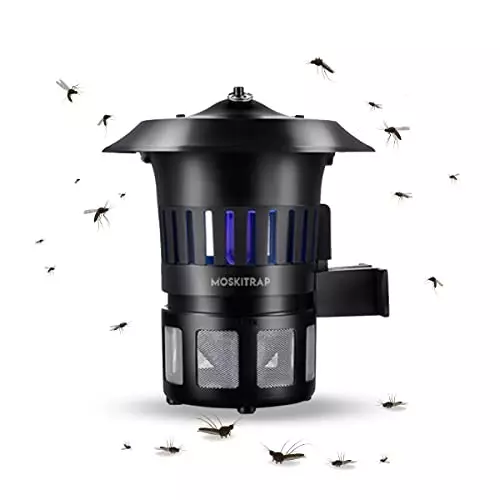 Moskitrap UV Light Lamp Trap Mosquito Killer with LED Light Electric Pest Zapper Black Plastic for Indoor & Outdoor, GM904G