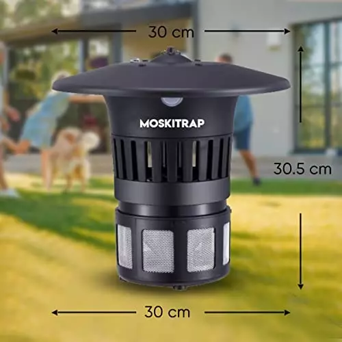 Moskitrap UV Light Lamp Trap Mosquito Killer with LED Light Electric Pest Zapper Black Plastic for Indoor & Outdoor, GM904G