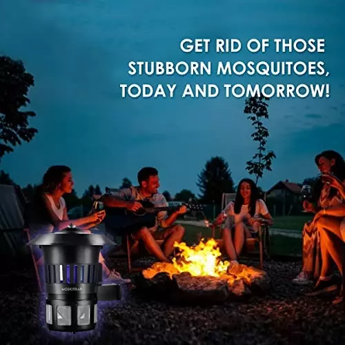 Moskitrap UV Light Lamp Trap Mosquito Killer with LED Light Electric Pest Zapper Black Plastic for Indoor & Outdoor, GM904G