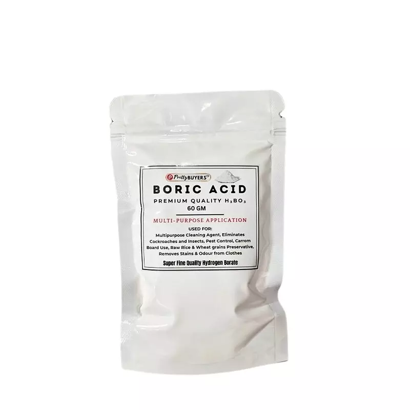 PrettyBUYERS 60 g Boric Powder for Cockroahes Repellent, Carrom Board Powder and Rice Preservative (Pack of 2 Pcs)
