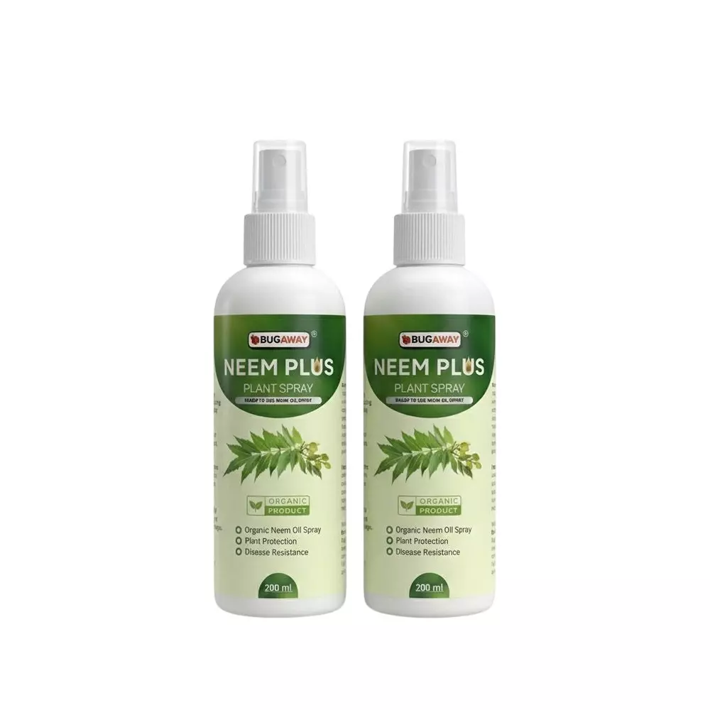 BUGAWAY Neem Plus Oil 200 ml 100% Organic for Home (Pack of 2)