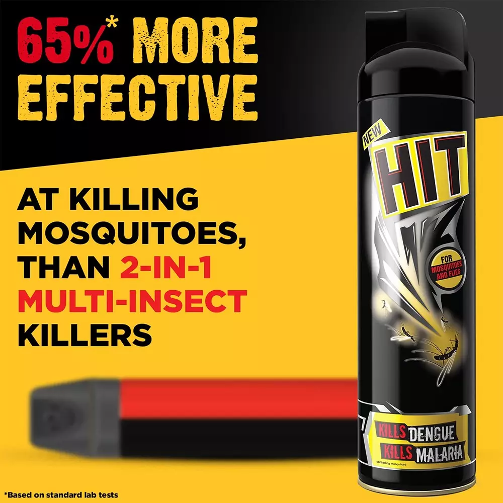 Hit Mosquito & Fly Killer Spray 400 ml (Pack of 2)
